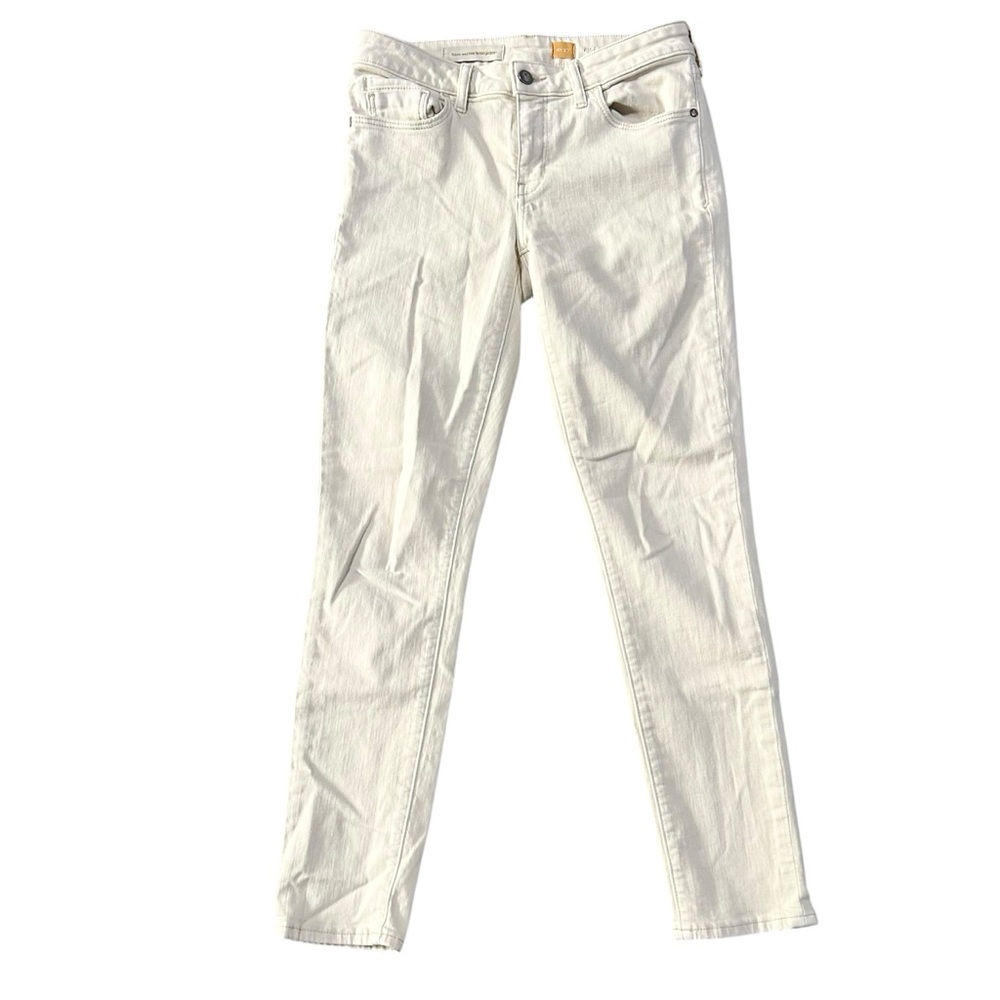 Pilcro and the Letterpress by Anthropologie Cream Skinny Ankle Jeans - 27